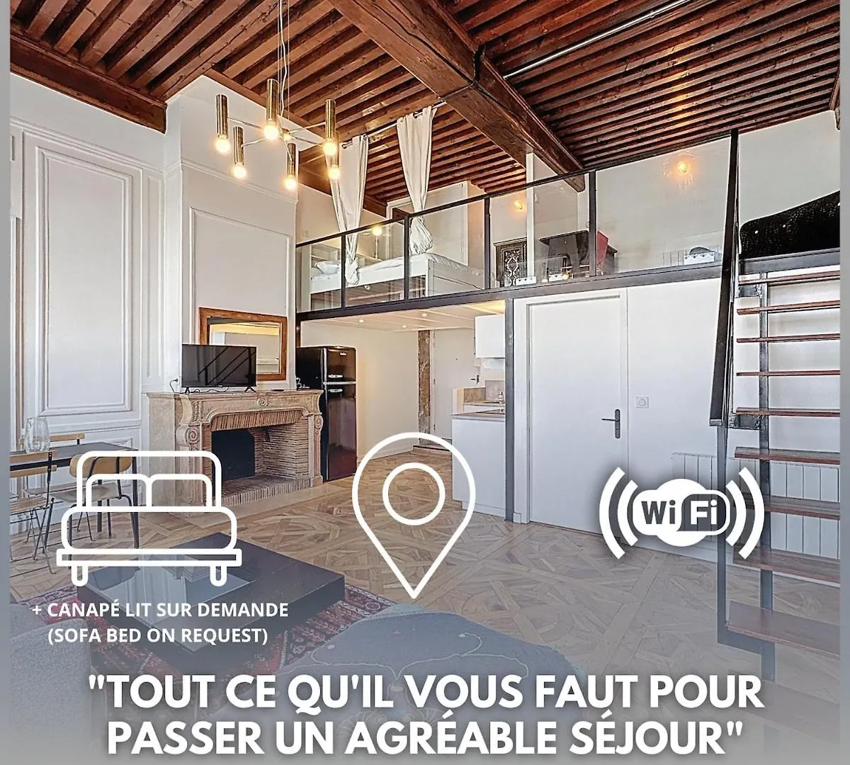 My home Centre ville Lassagne-Central-Wifi-Sofabed Lyon